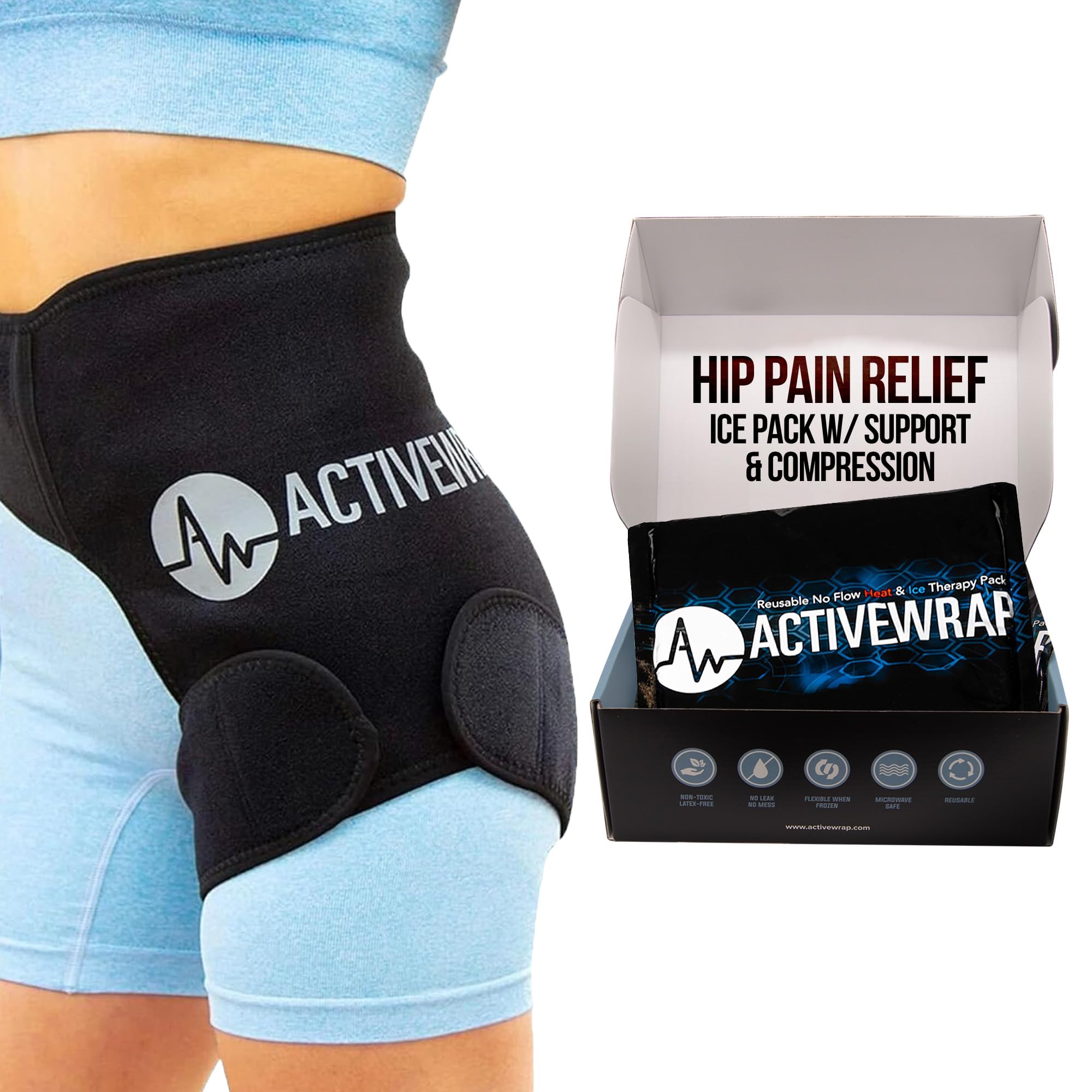 ActiveWrap – Embalagem de gelo para quadril projetada pela PT para
